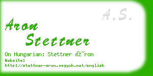 aron stettner business card